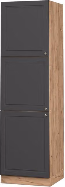 Armario para horno empotrado Vicco Fame-Line en color antracita y oro con puertas de cierre suave