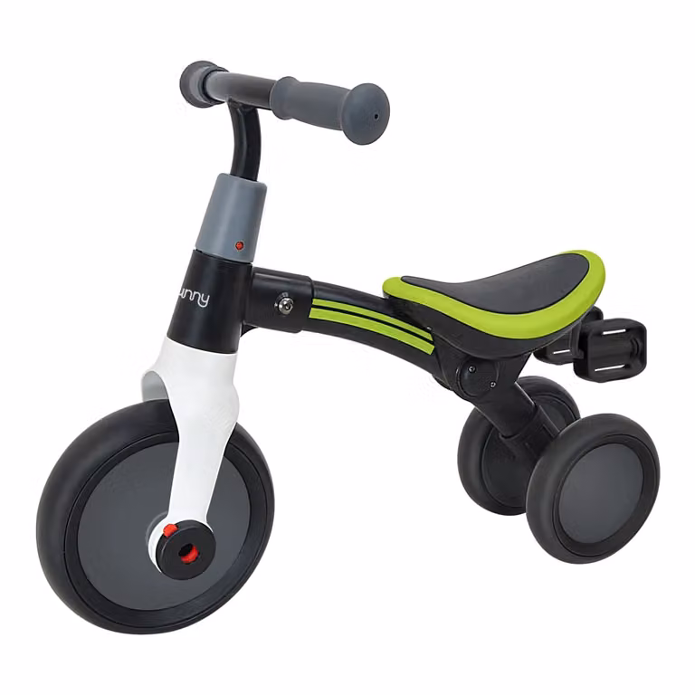 Bicicleta de equilibrio y triciclo Outsunny con cesta y altura ajustable para niños de 2 a 5 años en metal