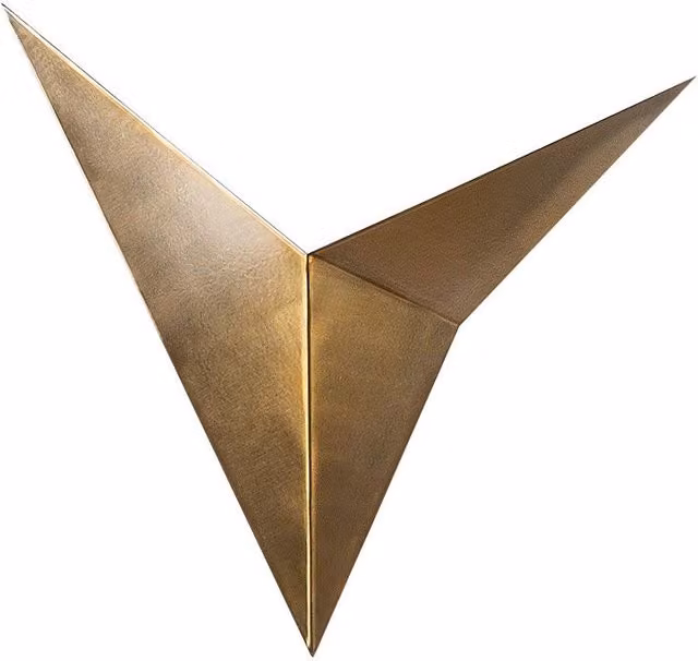 Aplique de pared Birdo de MENZZO en metal color dorado, An/P/Al: 34 x 5 x 34 cm