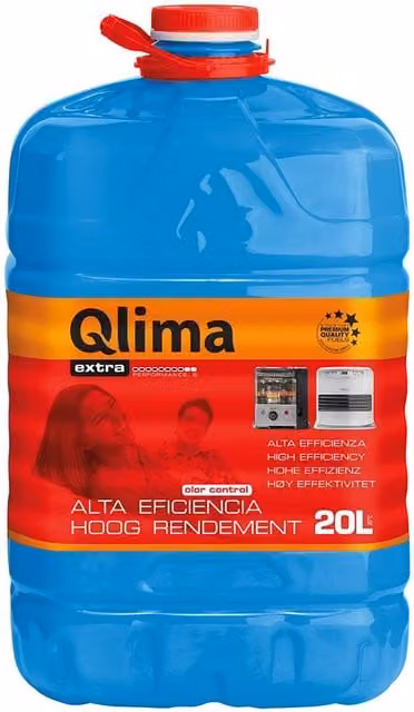 Combustible de parafina desaromatizado Qlima de 20 l en color azul