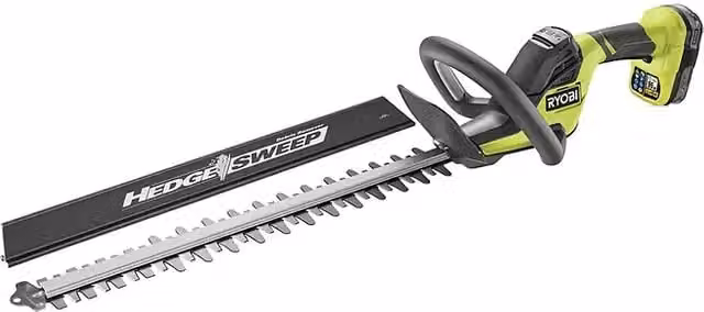 Cortasetos de batería Ryobi ONE+ RY18HT50A-125 de 18 V con batería de iones de litio y color verde