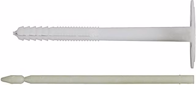 Fijación de revoque Fischer Dipk 10/60-80 de nailon en color blanco y verde para hormigón