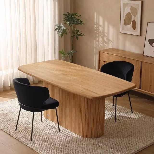 Mesa de comedor Home Deluxe RABOS de roble aceitado en color marrón, An/P/Al: 180 x 90 x 75 cm