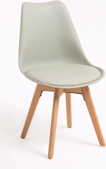 Pack de 2 sillas de comedor Synk Basic de REGALOS MIGUEL en color verde menta y estilo escandinavo