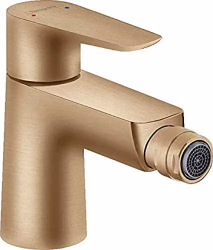 Grifo monomando para bidé Hansgrohe Talis E en latón cepillado