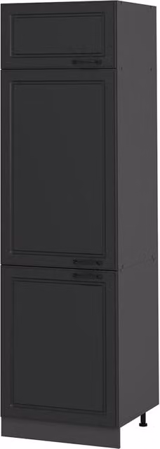 Armario para frigorífico empotrado Vicco R-Line estilo casa de campo en color antracita mate de 60 cm