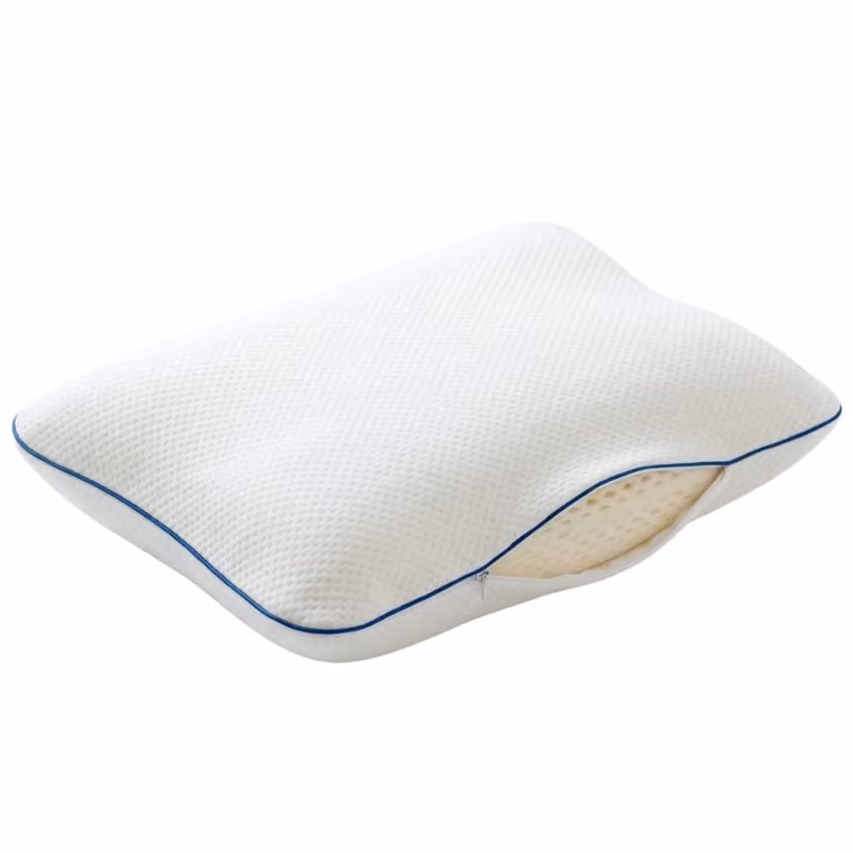 Almohada ergonómica de memory foam Morphea blanca con funda de algodón lavable, An/P/Al: 70 x 50 x 12 cm
