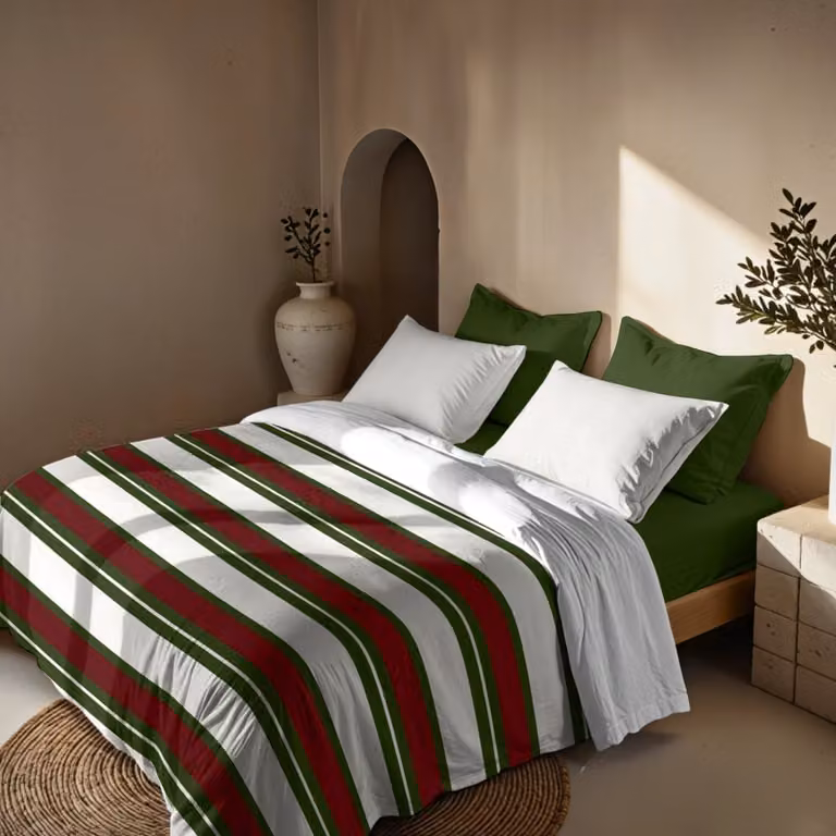 Funda nórdica de Navidad Muare Home multicolor en poliéster, An/P/Al: 260 x 240 cm