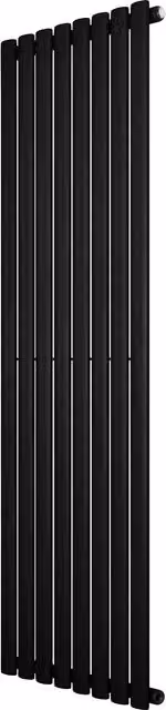 Radiador de columna ovalado simple Monster Shop en acero al carbono color negro de 1125 W con dimensiones de An/P/Al: 160 x 48 cm