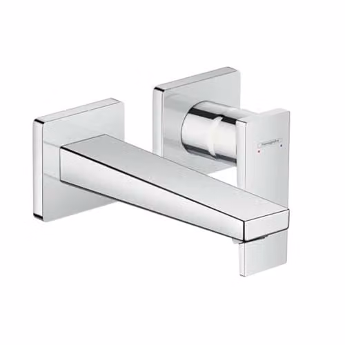 Grifo de lavabo empotrado Hansgrohe Metropol monomando en cromo con ahorro de agua