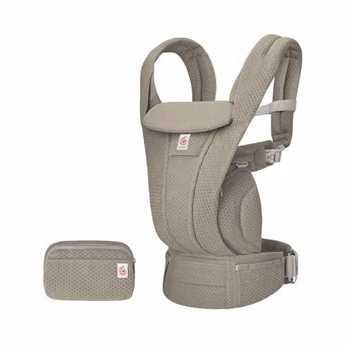 Mochila portabebé Ergobaby Omni Deluxe Mesh en color verde con 4 posiciones de uso