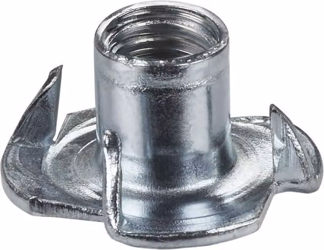Pack de 100 tuercas de garra SO-TECH de acero galvanizado color plata, medidas M8 x 10 x 20 mm