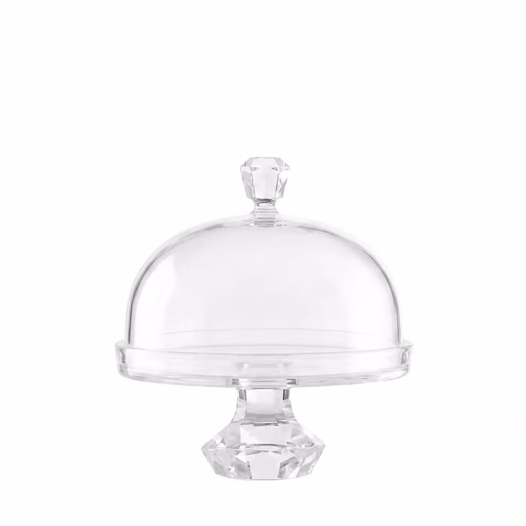Campana para pasteles Aulica de vidrio transparente con base redonda An/P/Al: 30 x 30 x 20 cm
