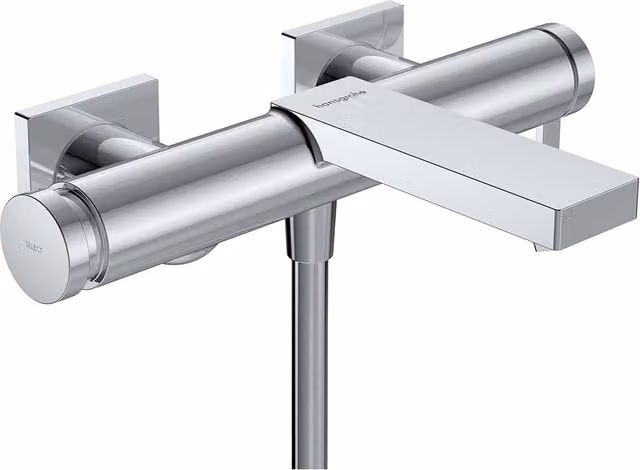 Grifo monomando para bañera o ducha Tecturis E de Hansgrohe en color plata cromado