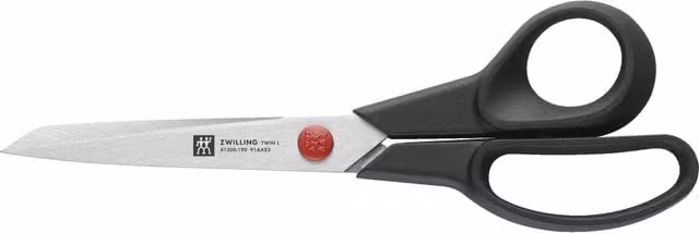 Tijeras de cocina Zwilling Twin L en acero inoxidable y plástico, color negro, 19 cm