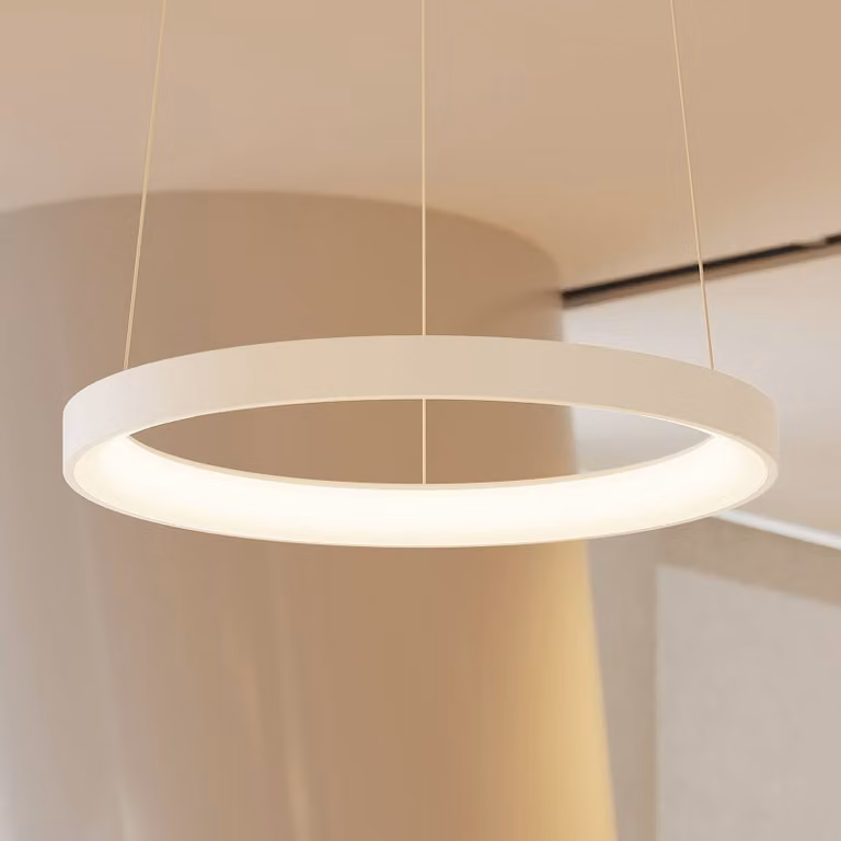 Lámpara colgante LED Arcchio de estilo moderno en color blanco para cocina, atenuable