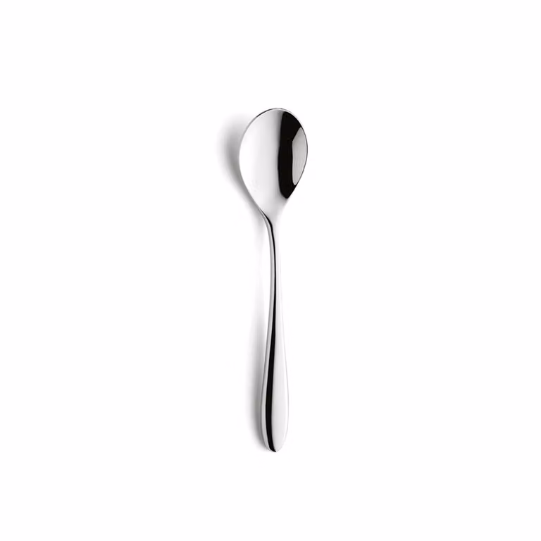 Juego de 12 cucharas de postre Cuba de Amefa en acero inoxidable 18/10 color plata pulido