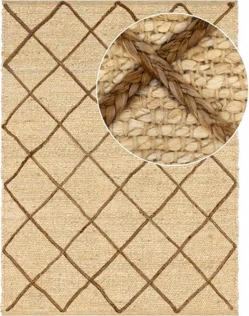 Alfombra de yute Sakira color beige An/P: 300 x 400 cm