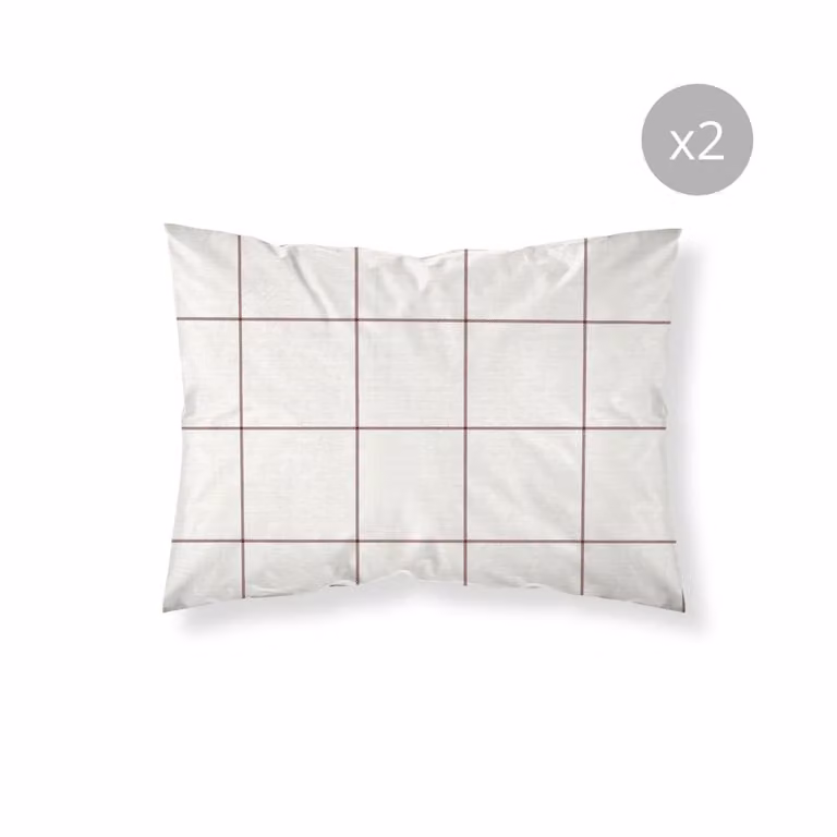 Pack de 2 fundas de almohada Muare Home multicolor con diseño de cuadros, 100% poliéster, An/P/Al: 50 x 80 cm