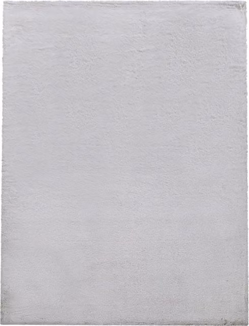 Alfombra de piel sintética Fluffy gris de 200 x 200 cm