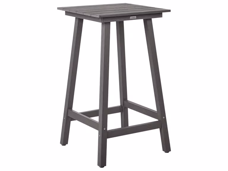 Mesa de bar Beliani moderna de plástico gris para jardín o terraza con acabado mate y resistente a los rayos UV