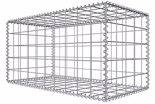 Gavión de acero galvanizado Niederberg Metall para jardín y barrera acústica, color gris, An/P/Al: 100 x 50 x 50 cm