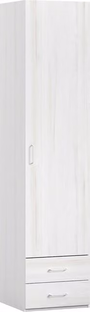 Armario Noel de El Corte Inglés con 1 puerta y 2 cajones en color blanco y beige
