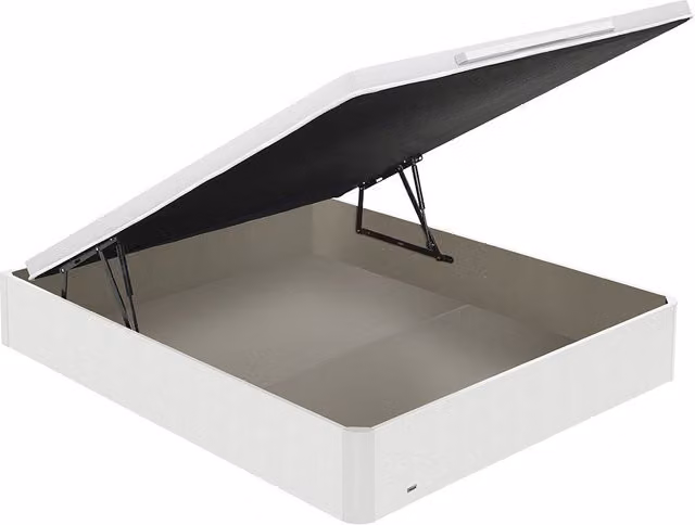 Canapé abatible Flex de madera con tejido 3D en color blanco