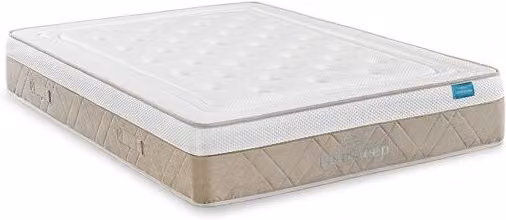 Colchón Nature Spring Deluxe Leafsleep híbrido con muelles ensacados y viscoelástica, color blanco, An/P/Al: 200 x 140 x 30 cm