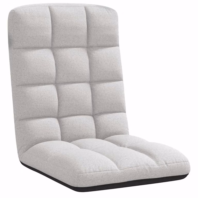 Silla plegable de suelo vidaXL en color gris con tela y estructura de metal y plástico, An/P/Al: 71 x 51 x 62 cm