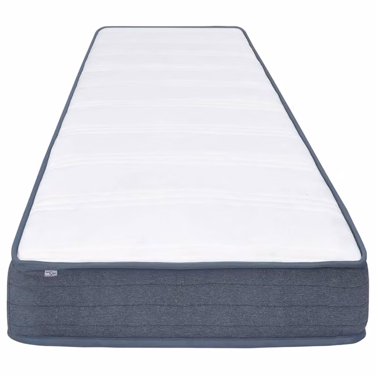 Colchón de cama box spring vidaXL con muelles ensacados, firmeza media H3, color blanco o gris, An/P/Al: 100 x 200 x 20 cm