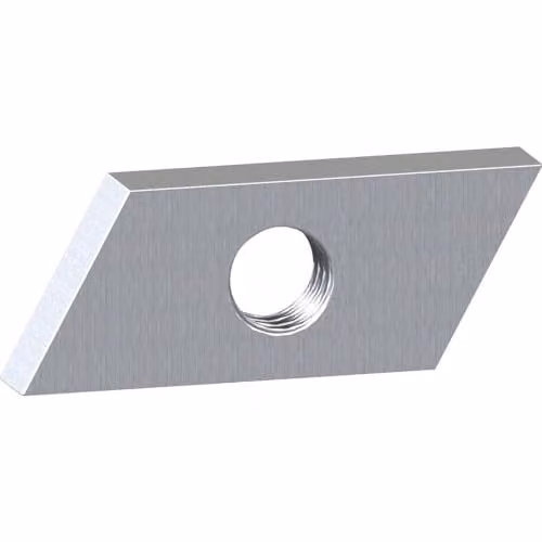 Tuerca deslizante Schneider Electric NSYNM6 de acero inoxidable en color plata, forma en T, medida 6 mm, pack de 100 unidades