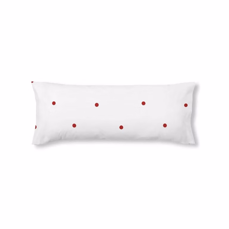 Funda de almohada de Navidad Decolores Home de algodón multicolor y blanco, An/Al: 48 x 125 cm