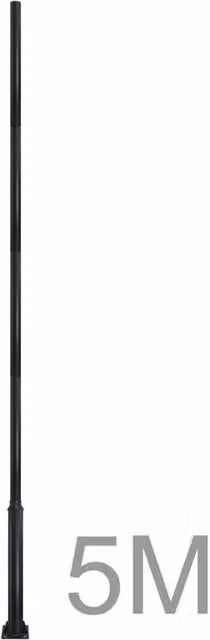 Poste de farola modular Ledbox de KOOB en acero galvanizado negro de 5m