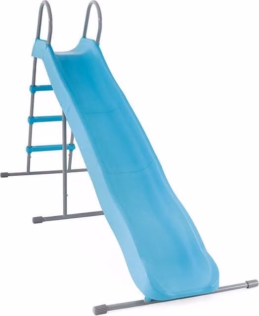 Tobogán infantil autónomo Intex en azul claro con materiales de PVC, metal y polipropileno, An/P/Al: 84 x 251 x 147 cm