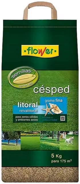 Semillas de césped de grama fina Litoral para tu jardín, 5 kg (cobertura 165 m²)