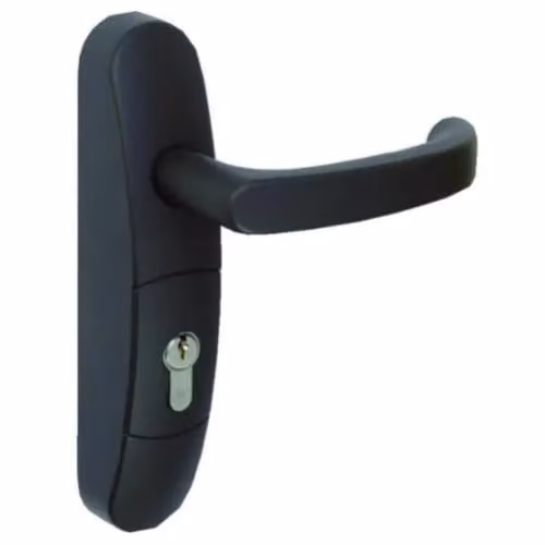 Asa exterior única para cerradura antipánico Jpm serie 3000 en acabado negro mate