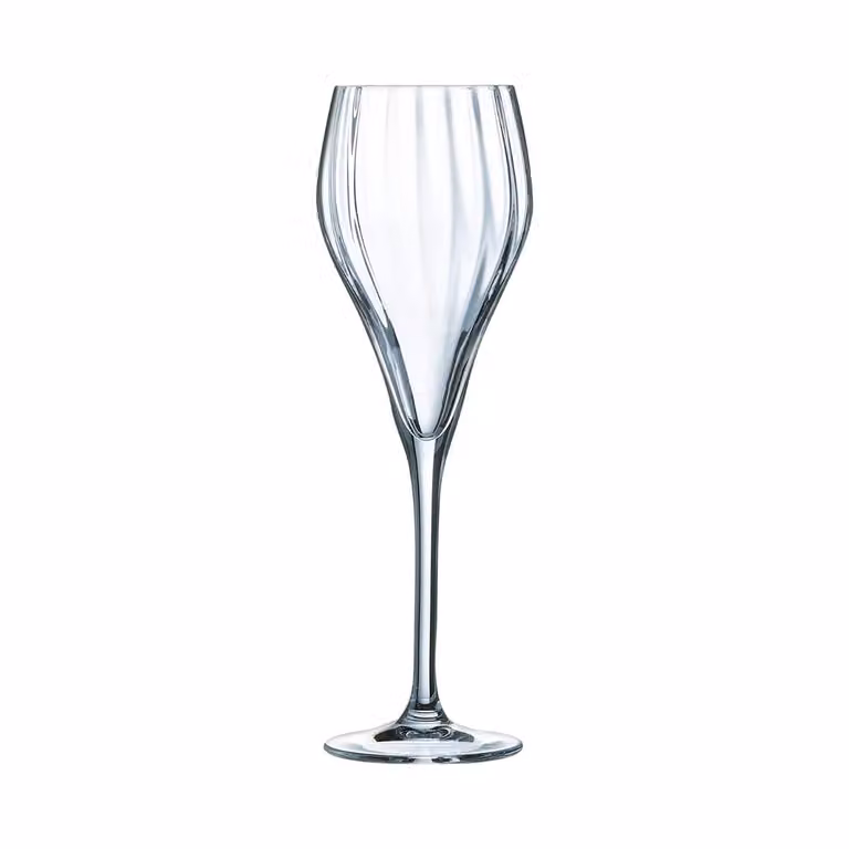 Set de 6 copas de champán flauta Symetrie de Chef&Sommelier en cristal transparente de 160 ml
