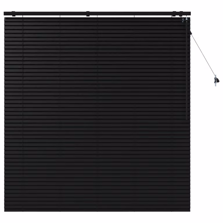 Persiana veneciana de madera vidaXL en negro, An/Al: 145 x 160 cm, 35 mm