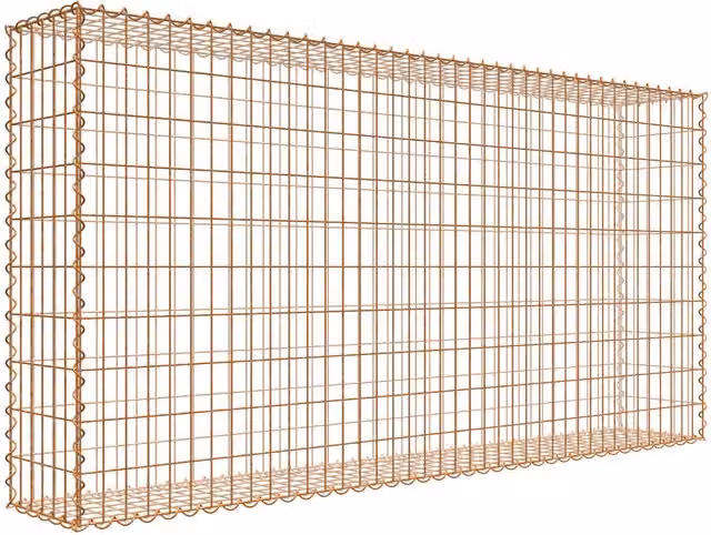 Gabión de cesta GABIONA en acero galvanizado color marrón, Al x An x P: 200 x 100 x 30 cm