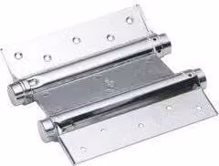 Bisagra de muelle espiral para puerta batiente de doble acción FRIDAVO en acero niquelado color plata de 29 mm