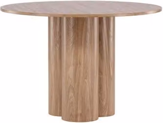 Mesa de comedor Olivia de Furnlux en color marrón con estilo escandinavo, An/An/Al: 110 x 110 x 75 cm