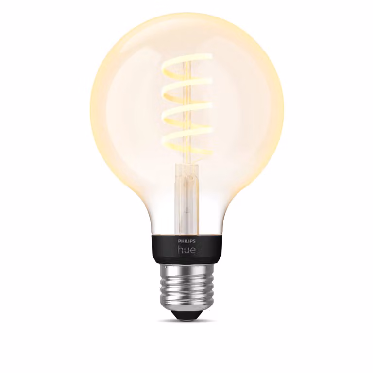 Bombilla Inteligente Philips Hue Filament White Ambiance G93 con Bluetooth, E27, Regulable, 550 lm