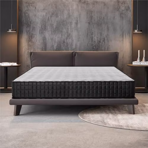 Colchón Híbrido Viscoelástico Naturalex Titanium Negro An/P/Al: 160 x 200 x 20 cm
