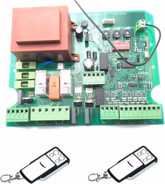 Tarjeta electrónica de repuesto para automatismo de portal SZK de 220v en color verde