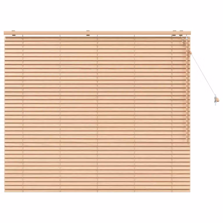 Persiana veneciana de madera vidaXL en color marrón con aspecto de roble, An/Al: 155 x 130 cm y lamas de 35 mm