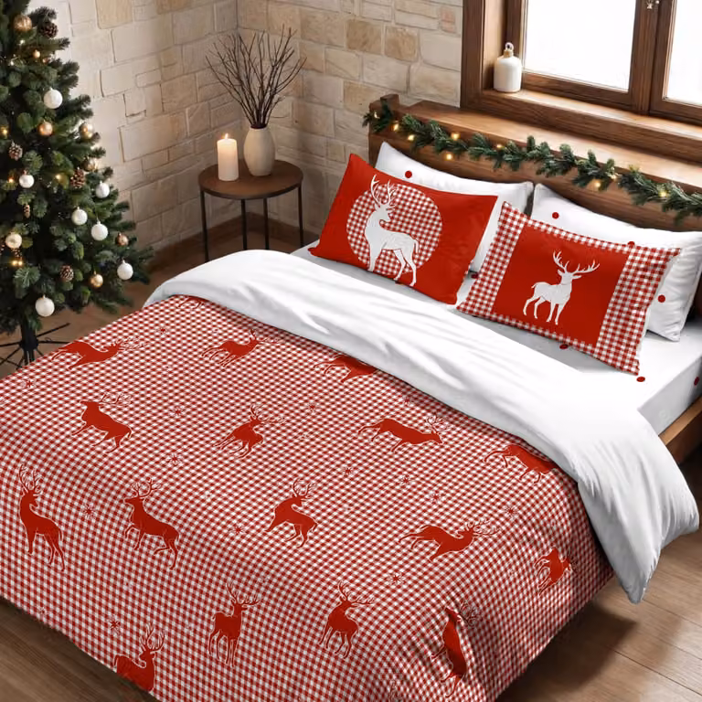 Funda nórdica de Navidad Decolores Home multicolor en poliéster, An/P/Al: 240 x 220 cm