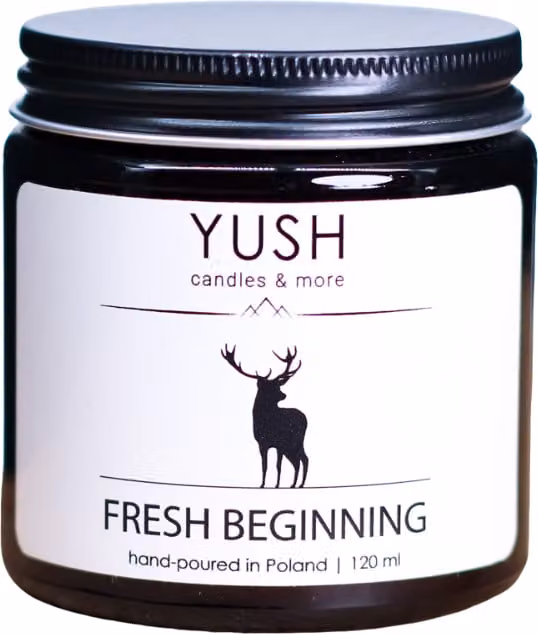 Vela de soja con flores silvestres Yush, aroma floral y fresco, 120 ml