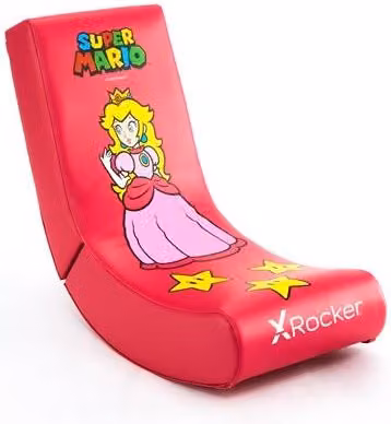 Silla Gaming X-rocker Princesa Peach Rosa en Cuero Sintético con Reposabrazos