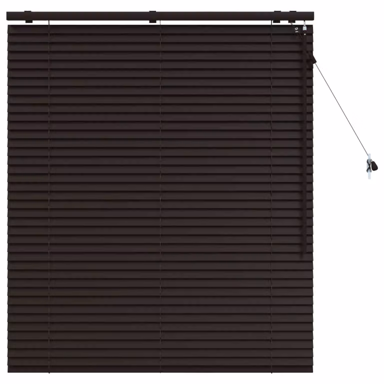 Persiana veneciana de madera vidaXL en marrón oscuro, An/Al: 120 x 130 cm, láminas de 35 mm